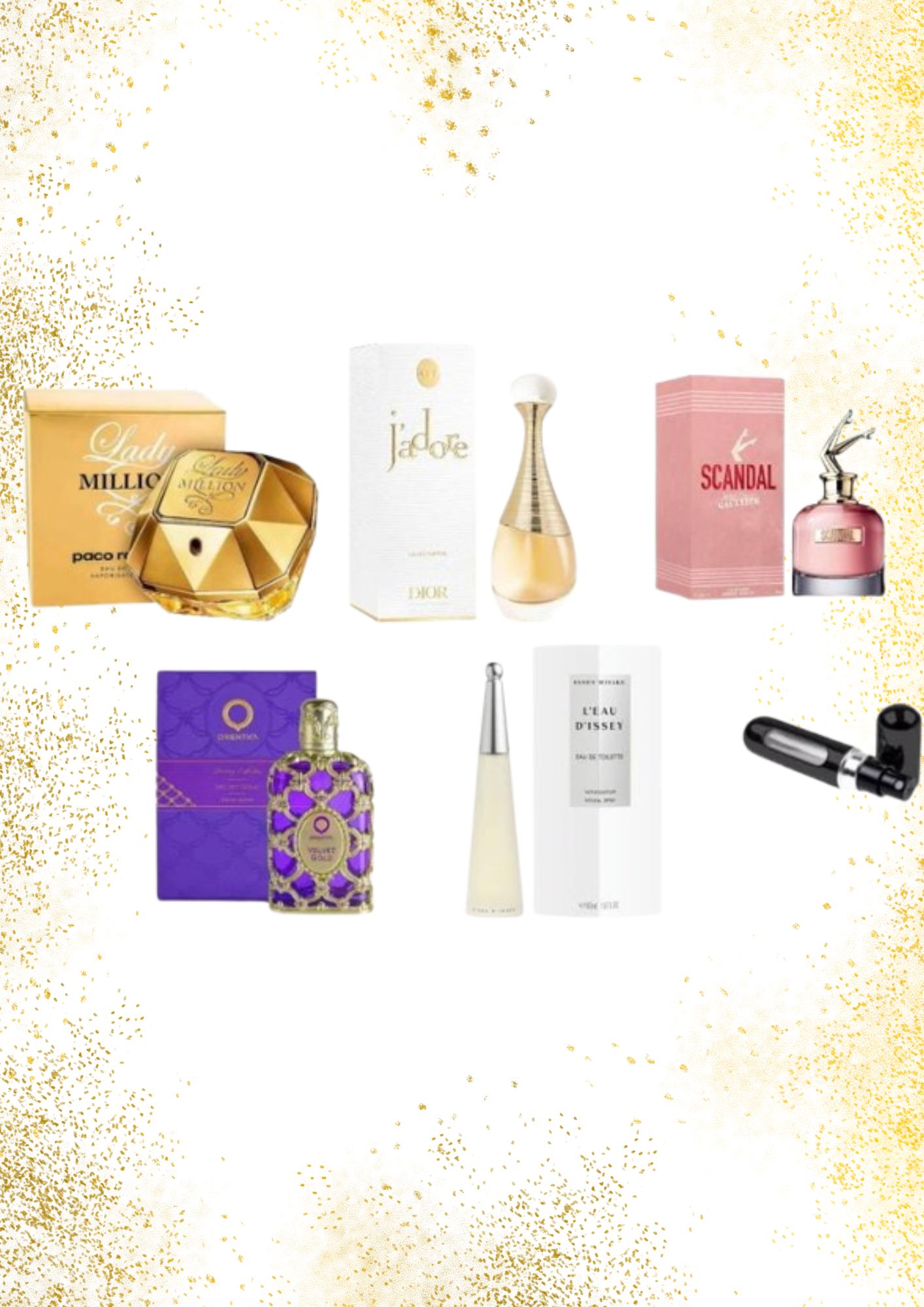 KIT 5 PERFUMES + PERFUMERO